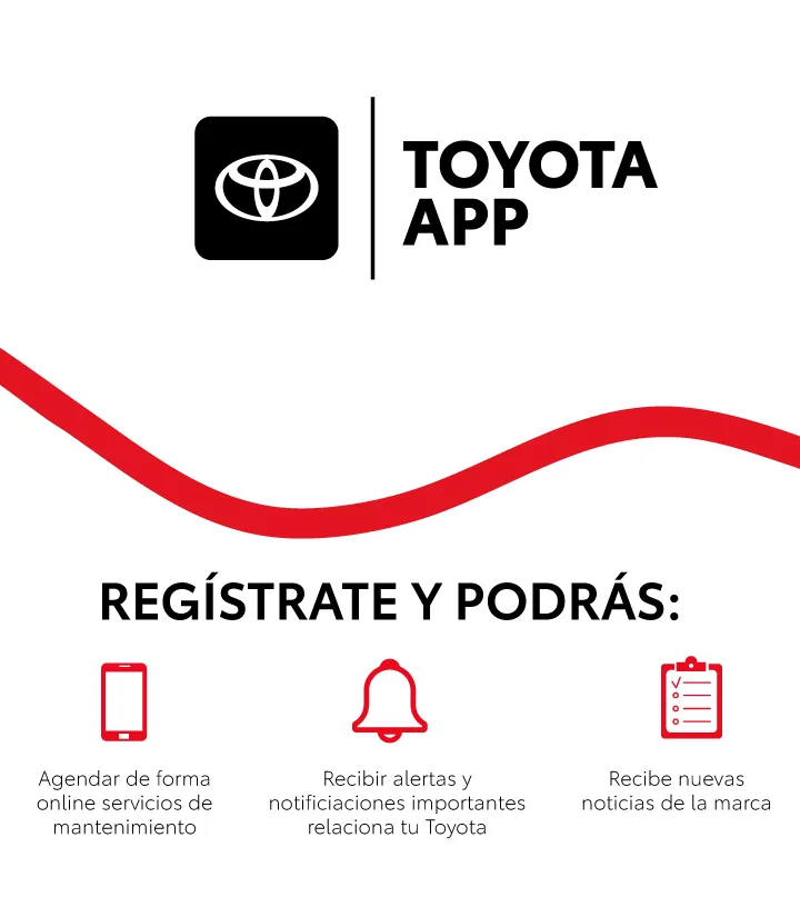 Toyota App - Regístrate y podrás